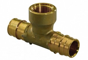 Тройник Q&E с ВР 20-RP1/2"ВР-20 '30И, DR-латунь, Uponor