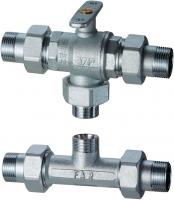 Кран шаровой 3-х ход., зонный байпас. 3/4" М24х19