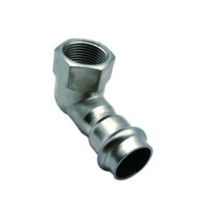 Угольник-пресс ВР 18x1/2", 90°, нержавеющая сталь, Kromwell