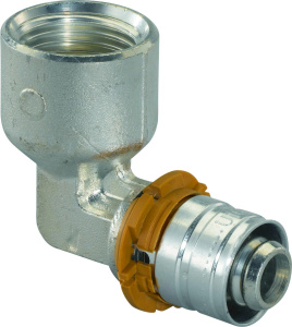 Угольник S-PRESS с ВР 25-RP3/4" '5В, латунь, Uponor