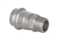 Соединение прямое с ниппелем, 15 х 1/2", IBP BPress Inox (арт.TECE PS4243G0150400)