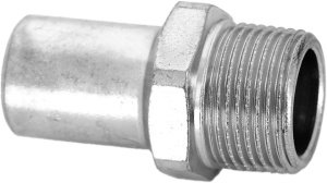 Муфта-пресс вставка-НР 15x1/2", нержавеющая сталь, Kromwell