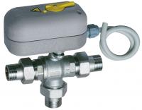 Кран шаровой 3-х ход., 1", НР-НР, зонный, 220 В, 8 сек, с ручной деблокировкой FAR