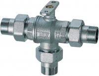 Кран шаровой 3-х ход., 1/2", НР-НР, зонный FAR