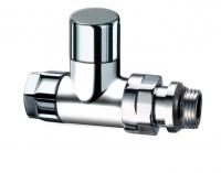Вентиль запорный прямой 1/2", гайка М24х19, сереб.глянц.