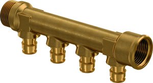 Коллектор Q&E 3/4" НР/ВР, 3x16 Ц/Ц35мм '15И (старый аналог 1023165), Uponor