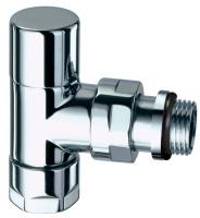 Вентиль запорный угловой TopFAR, 1/2", гайка М24х19, EPDM, цвет серебро FAR