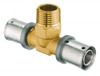 Пресс-тройник 16*2-1/2"НР-16*2, без покрытия FAR