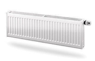 Радиатор стальной панельный EVRA Compact 21-300-0400, подкл боковое, RAL 9016 глянцевый
