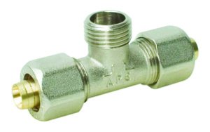 Тройник АРЕ цанговый с 2 адапт. НР 1/2"х20