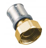 Пресс-переходник 26*3, с накидной гайкой 3/4", без покрытия FAR 