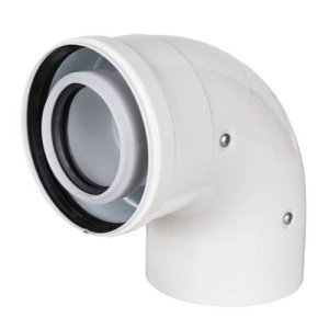 Колено конденсационное, ф80/125 мм, 90°, PP-R/Сталь Gekon