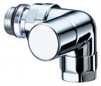 Вентиль запорный трехосевой правосторонний TopFAR, 1/2", серебро, M24х19, с EPDM