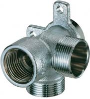 Тройник настенный, L-образный, 1/2"ВР-М24х19-М24х19, хромированный FAR