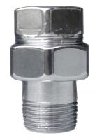 Фитинг прямой трехразъемный 3/4", покрытие серебро FAR