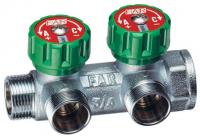 Коллектор регулирующий 1", 2 отвода М24х19 FAR