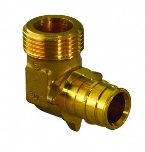 Угольник Q&E НР 20-G1/2" '50Ф, DR-латунь, Uponor