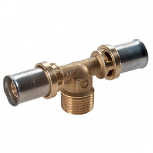 Тройник "мультипресс" с НР для труб GIACOTHERM, GIACOFLEX, 1/2"x(20x2)