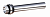 Трубка хромированная, медная, ф15, L=200 мм, 1/2", НР, с EPDM FAR