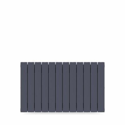 Радиатор биметалл Rifar SUPReMO Ventil 500 14 секций, подкл нижнее правое, титан матовый