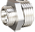 Ниппель переходной DN15х10 (1/2"НР х 3/8"НР) латунь никель