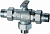 Кран шаровой 3-х ход., 3/4" НР-М24х19-НР
