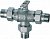 Кран шаровой 3-х ход., 1/2", НР-НР, зонный FAR
