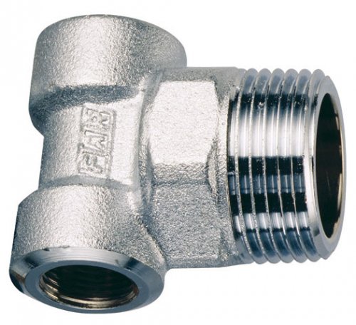 Тройник концевой для коллекторов, 1 1/2"х1/2"х1/2", НР-ВР-ВР, хромированный FAR