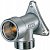 Угольник настенный, 1/2"ВР-М24х19, хромированный FAR