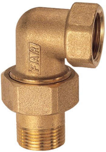 Фитинг угловой 1/2", латунный FAR