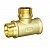 Тройник Pride DN15 (1/2"), ВР/НР/НР, латунь LD