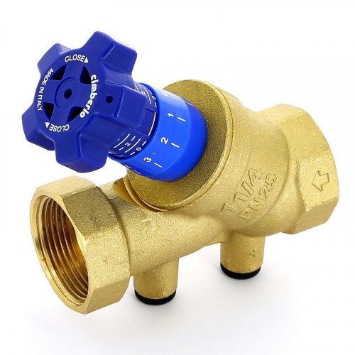 Клапан балансировочный ручной 787R 1.1/2" обычн. латунь Kvs=10,4 PN25 BB без изм. ниппелей Cimberio