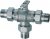 Кран шаровой 3-х ход., 1/2", НР-НР, зонный FAR Кран шаровой 3-х ход., 1/2", НР-НР, зонный FAR