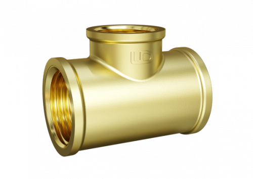 Тройник переходной Pride DN20х15х20, 3/4"ВР-1/2"ВР-3/4"ВР, латунь, LD