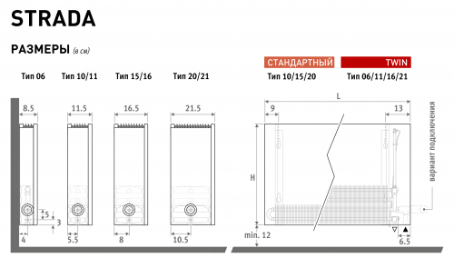Конвектор настенный Jaga Strada H50 L140 T11, цвет 001 