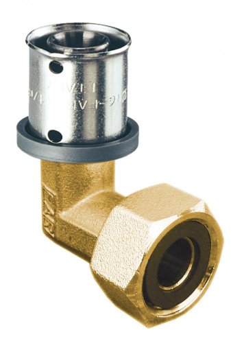 Пресс-угольник 20*2, с накидной гайкой 1/2", без покрытия FAR