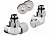 Комплект трехосевой 1/2" с гайкой М24*19 левый,, сереб./бел.