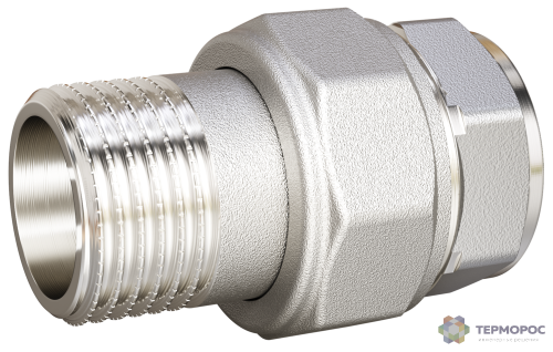 Сгон разъемный (американка) DN32 (1 1/4") ВР/НР латунь никель
