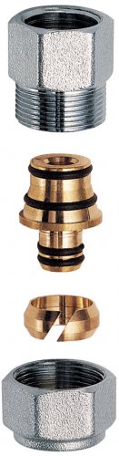 Переходник 1/2" (ВР) с концовкой для м/п труб и труб РЕХ 18х2
