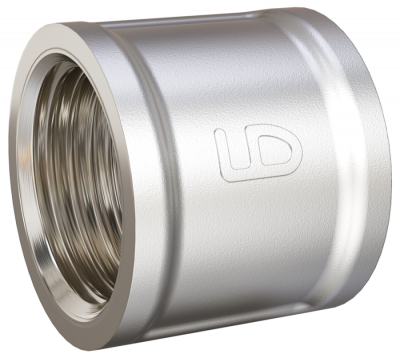 Муфта LD Pride DN50 (2") ВР латунь никель