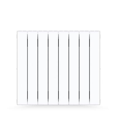 Радиатор биметалл Rifar SUPReMO Ventil 500 8 секций, подкл нижнее левое, RAL 9016 глянцевый