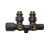Н-узел с термо.и зап.клапанами, угл., М24х19 - 1/2"НР, черный Н-узел с термо.и зап.клапанами, угл., М24х19 - 1/2"НР, черный