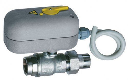 Кран шаровой 2-х ход., 3/4", НР-ВР, зонный, 24 В, 8 сек, с ручной деблокировкой FAR