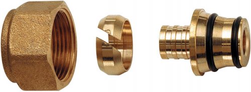 Концовка для труб PEX 20x2 с латунной гайкой M24x19