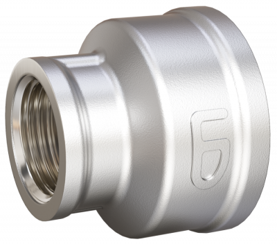 Муфта переходная LD Pride DN50х40 (2"ВР х 1 1/2"ВР) латунь никель